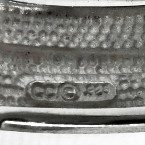 Vintage Art Deco Sterling Silver Heavy Cuff Bracelet - Picture 6 of 7